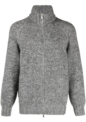 Brunello Cucinelli raglan-sleeves zip-up cardigan - Grey