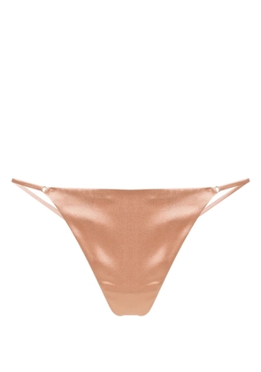 Kiki de Montparnasse Tous Les Jours satin thong - Neutrals