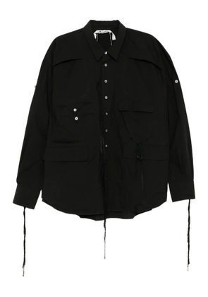 midorikawa strapped shirt - Black