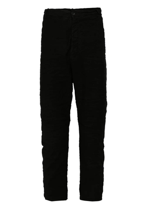 Poème Bohémien crinkled slim-cut trousers - Black