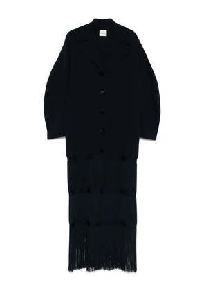 KHAITE fringed coat - Blue