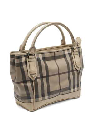 Burberry Pre-Owned check-pattern tote bag - Neutrals