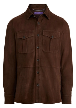 Ralph Lauren Purple Label Barron suede shirt jacket - Brown