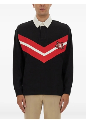 HUGO logo-patch polo shirt - Black