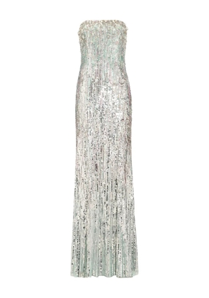 Jenny Packham Honesty sequin-embellished maxi dress - Grey