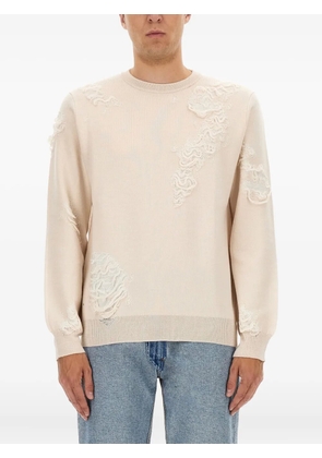 MM6 Maison Margiela distressed sweater - Neutrals