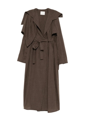 YEHUAFAN wool coat - Brown