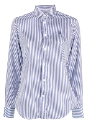 Polo Ralph Lauren embroidered-logo buttoned shirt - Blue