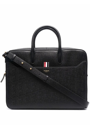 Thom Browne grosgrain-tab briefcase - Black