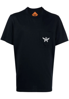 MCM Essential logo-embroidered cotton T-shirt - Blue