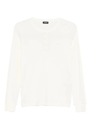 Emporio Armani buttoned cotton pyjama set - Neutrals