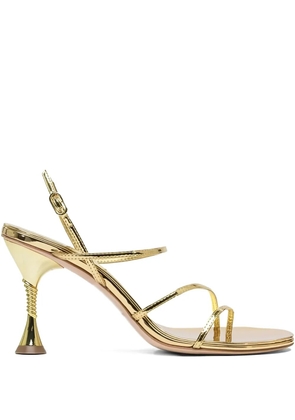 Studio Amelia 90mm Helix metallic-effect sandals - Gold