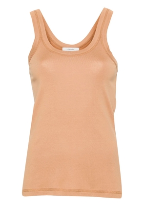LEMAIRE ribbed cotton top - Brown