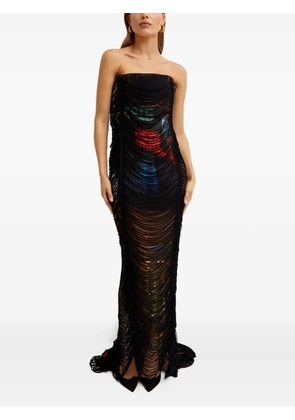 Jean Paul Gaultier printed cut-out maxi dress - Black