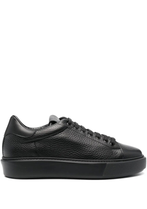 Giuliano Galiano pebbled leather low-top sneakers - Black