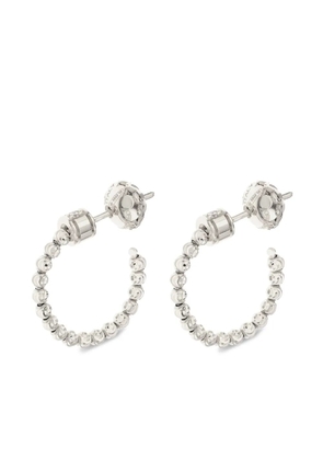 Officina Bernardi 18kt white gold Moon diamond hoop earrings - Silver
