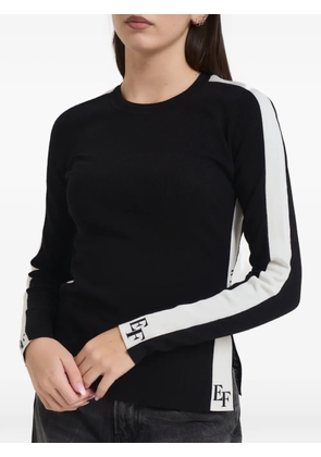 Elisabetta Franchi side-stripe sweater - Black