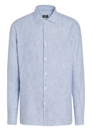 Zegna Oasi striped linen shirt - White