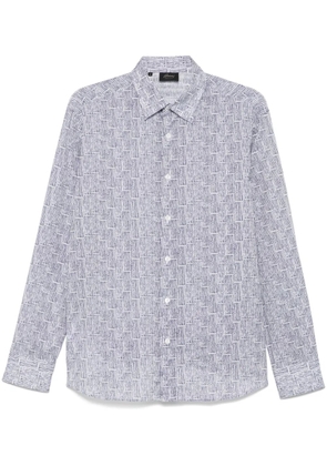Brioni printed shirt - Blue