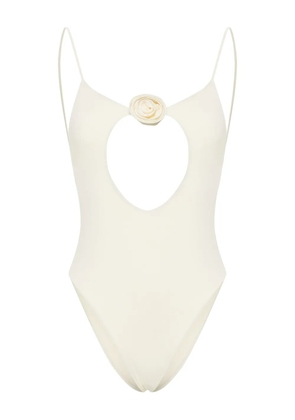 La Reveche Nadir cut-out detailed swimsuit - White