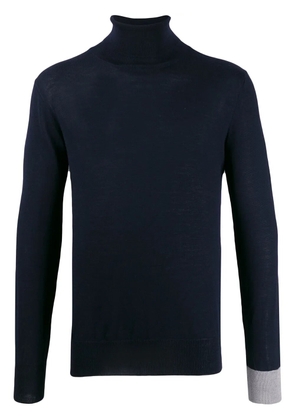 LC23 turtle-neck fitted sweater - Blue