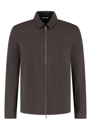 Marco Pescarolo zip-up overshirt - Brown