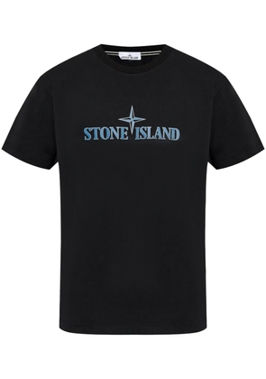 Stone Island Compass-print cotton T-shirt - Black
