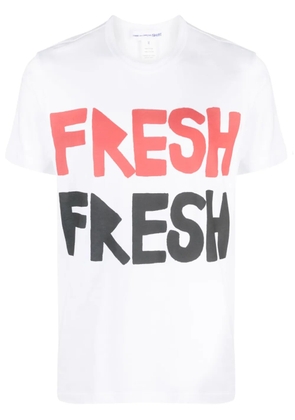 Comme Des Garçons Shirt Brett Westfall-print T-shirt - White