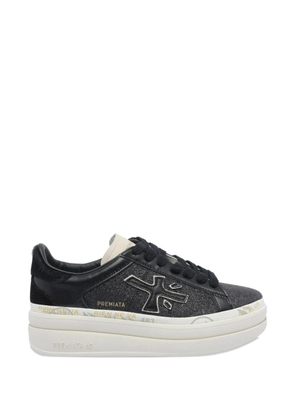 Premiata glitter-detail platform sneakers - Black