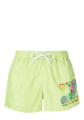 GCDS graphic-print swim shorts - Green