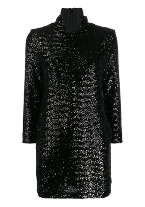 Fabiana Filippi roll-neck sequined mini dress - Black