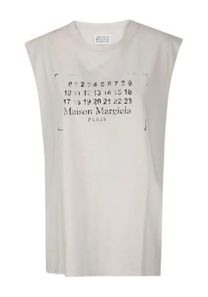 Maison Margiela number-print cotton tank top - Neutrals