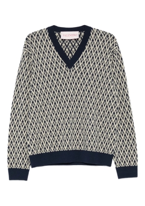 Valentino Garavani Toute La V wool sweater - Blue