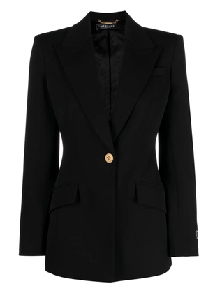 Versace single-breasted wool blazer - Black