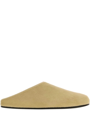 The Row Hudson leather slippers - Neutrals