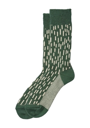 RoToTo raindrop ribbed socks - Green