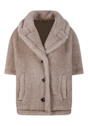 Max Mara button short-sleeve cape - Neutrals