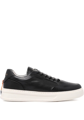 Barracuda leather lace-up sneakers - Black