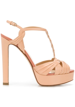 Francesco Russo strappy T-bar sandals - Neutrals