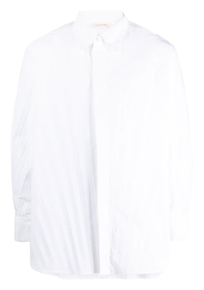 Valentino Garavani pleated long-sleeve shirt - White