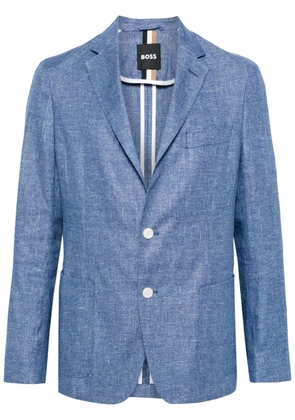 BOSS single-breasted blazer - Blue