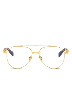 Balmain Eyewear pilot-frame glasses - Gold