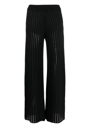 Fabiana Filippi chunky-knit wide-leg trousers - Black