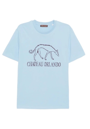 CHATEAU ORLANDO hound-print T-shirt - Blue