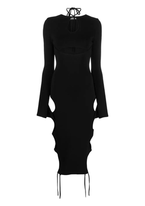 ANDREĀDAMO cut-out detail knitted dress - Black
