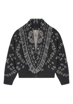 Alanui bandana-jacquard cardigan - Grey