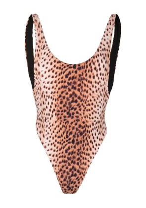 Reina Olga leopard-print swimsuit - Brown