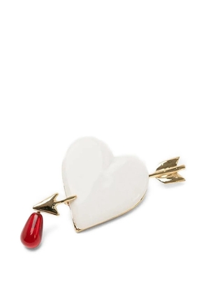 Andres Gallardo Cupid heart-shaped pin - Gold