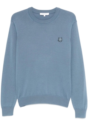 Maison Kitsuné Bold Fox Head-patch sweater - Blue