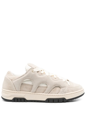 SANTHA Model1 lace-up suede sneakers - Neutrals